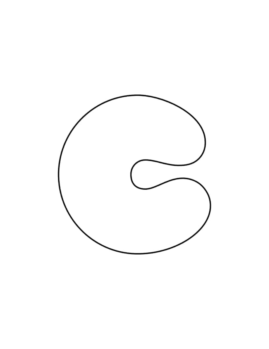 Lowercase Bubble Letter C Coloring Pages Pdf Free Vectors